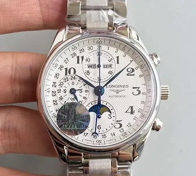 Longines Master Moonphase L2.673.4.78.6 JF factory 1:1 Best Edition Replica Watch Swiss ETA7751